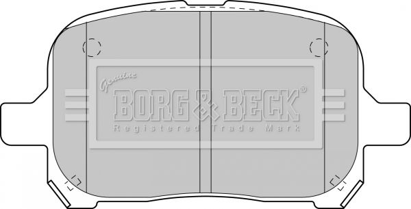 BORG & BECK stabdžių trinkelių rinkinys, diskinis stabdys BBP1810